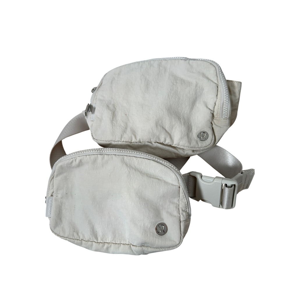 Lululemon Everywhere Belt Bag 1L 2L White Recycled Nylon Fanny Pack Lot of 2